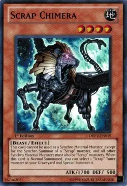 Yugioh! LP Scrap Chimera - DREV-EN019 - Super Rare - Unlimited Edition Lightly P - Image 1