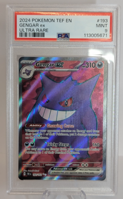 PSA 9 Pokemon SV Temporal Forces TEF EN Gengar ex #193/162 2024 - Image 1