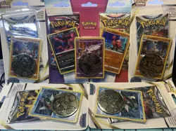 2022 POKEMON 5 SEALED BLISTER PACK LOT SWORD & SHIELD, COINS + MORE FREE SHIP'G - Image 1