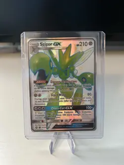 Pokemon Scizor GX Shiny Holo Rare SV72/SV94 Hidden Fates HP210 - Image 1