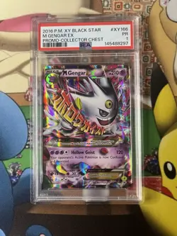 Pokemon M Gengar EX Collector Chest Black Star Holo Promo XY166 - Image 1