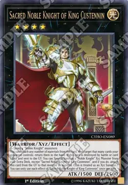 Yugioh! LP Sacred Noble Knight of King Custennin - CYHO-EN089 - Ultra Rare - 1st - Image 1