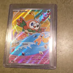 Pokemon Rowlet 043 MEP Promo Stamped Holo Basic 70 HP Bird Sabetani - Image 1