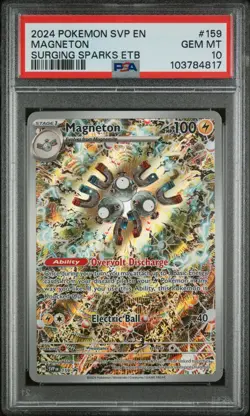 Pokemon Magneton PC ETB & ETB Surging Sparks Promos Sequential PSA 10 set #159 - Image 3