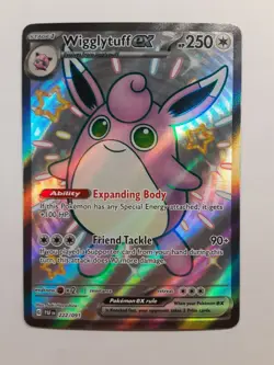 Pokemon Scarlet & Violet Paldean Fates Wigglytuff Ex Shiny Ultra rare 222/091-NM - Image 1
