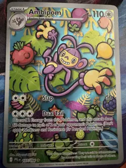 Pokemon Ambipom 107/094 Me02: Phantasmal Flames Illustration Rare Holo EN 2025 - Image 1