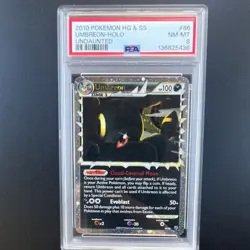 Pokemon Umbreon Prime Undaunted #86/90 Ultra Rare Holo PSA 8 2010 English - Image 2