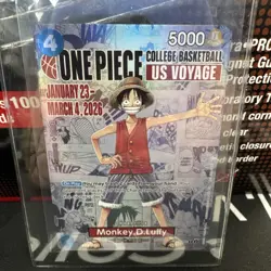 2026 One Piece Monkey D. Luffy College Basketball Promo #P-055 Opened - Image 1
