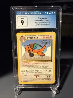 1999 Pokemon: The First Movie Black Star Promo Dragonite CGC 9 Mint #5 - Image 1