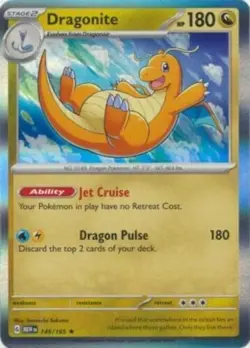 Dragonite 149/165 Holo MEWen 151 English Pokemon Card - NM - Image 1