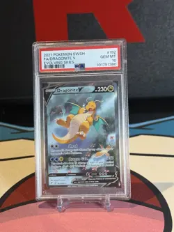 PSA 10 Dragonite V 192/203 Alt Art Pokemon Evolving Skies 2021 - Image 1
