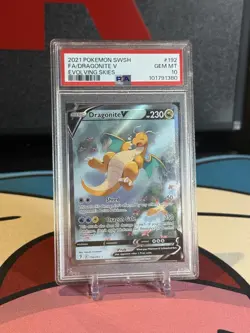 PSA 10 Dragonite V 192/203 Alt Art Pokemon Evolving Skies 2021 - Image 2