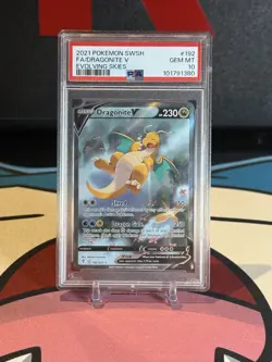 PSA 10 Dragonite V 192/203 Alt Art Pokemon Evolving Skies 2021 - Image 3