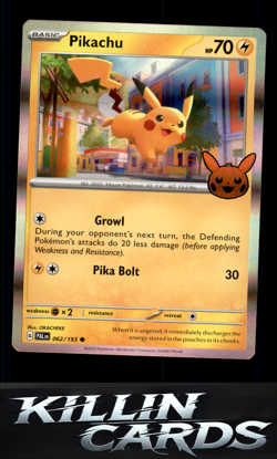 Pikachu 062/193 Pokemon Common Trick or Trade BOOster Bundle 2023 Card NM - Image 1