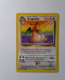 Dragonite 19/62 Fossil Rare 1999 Pokemon Card (Non-Holo) ungraded cond - Image 1