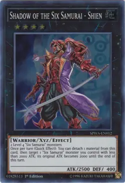 Yugioh! LP Shadow of the Six Samurai - Shien - SPWA-EN012 - Super Rare - 1st Edi - Image 1