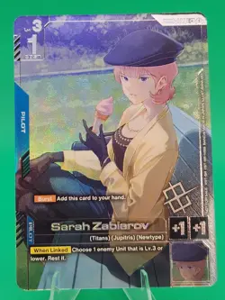 Gundam TCG Sarah Zabiarov GD03-087 Alt Art Card Winner Promo English Near Mint - Image 1