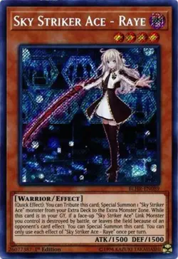 Yugioh! LP Sky Striker Ace - Raye - BLHR-EN089 - Secret Rare - 1st Edition Light - Image 1
