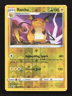 Raichu 050/195 Uncommon Silver Tempest Pokemon Reverse Holo Near Mint - Image 1