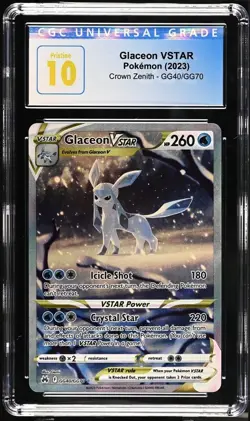 2023 Pokemon SWSH Crown Zenith Glaceon VSTAR #GG40 CGC 10 Pristine - Image 1