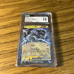 Pokemon Zekrom ex 034/086 Black Bolt Stamped Holo Promo 2025 CGC 10 Gem Mint - Image 1