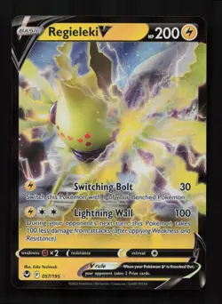 Regieleki V 057/195 Holo Rare V Silver Tempest Pokemon Near Mint - Image 1