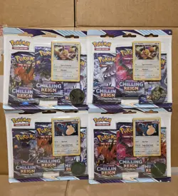 Pokemon Chilling Reign 3 Pack Blister Snorlax & Eevee Promo Set - Image 1