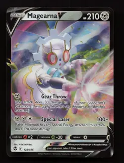 Magearna V 128/195 Holo Rare V Silver Tempest Pokemon Near Mint - Image 1