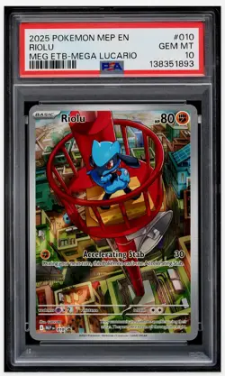 2025 😺 PSA 10 Riolu Mega Lucario Pokemon Black Star Promo #010 - Image 1