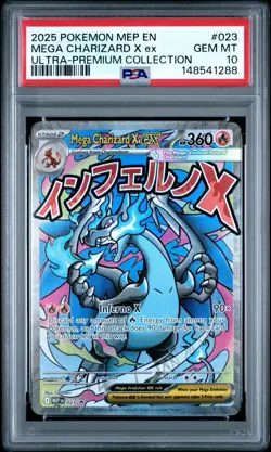 2025 Pokemon Mega Evolutions Mega Charizard X Ex Ultra Premium Collection PSA 10 - Image 1