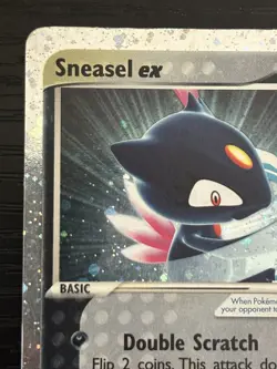 2003 Pokemon TCG Sneasel ex Ruby & Sapphire 103/109 LP w/ swirl - Image 2