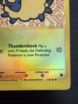 2002 Pokemon TCG Expedition Base Set Mareep 119/165 Reverse Holo NM - Image 5