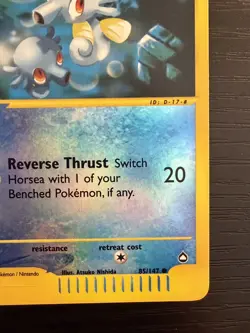 2002 Pokemon TCG Aquapolis Horsea Reverse Holo 84/147 NM - Image 5