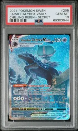 Pokemon Shadow Rider Calyrex VMAX 205/198 Alt Art Chilling Reign PSA 10 - Image 3