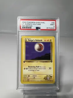 2000 Pokemon - 1st Edition Lt. Surge’s Voltorb Gym Challenge 86/132 PSA 9 Mint! - Image 1