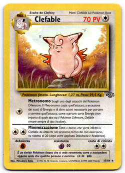 Pokemon Clefable Jungle 17/64 Unlimited Rare (NM) (US) Condition - Image 1