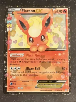 Pokemon Flareon EX (Full Art) RC6-32 Generations: Radiant Collection Holo - Image 1