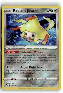 2022 Pokemon - Sword & Shield - Silver Tempest Radiant Jirachi #120/195 - Image 1