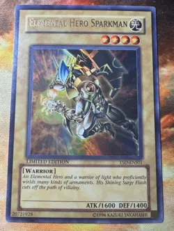 Elemental Hero Sparkman YSD-ENS01 Yugioh TCG Ultra Rare Limited Edition NM - Image 1