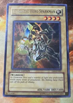 Elemental Hero Sparkman YSD-ENS01 Yugioh TCG Ultra Rare Limited Edition NM - Image 2