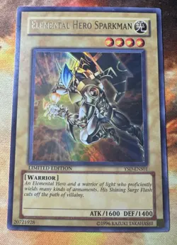 Elemental Hero Sparkman YSD-ENS01 Yugioh TCG Ultra Rare Limited Edition NM - Image 3