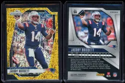2024 Panini Prizm Jacoby Brissett #194 Gold Sparkle #/24 Cardinals Patriots - Image 3