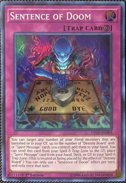 Sentence of Doom LED5-EN005 Legendary Duelists: Immortal Destiny 1st Ed Yugioh - Image 1