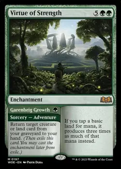 Virtue of Strength // Garenbrig Growth WOE NM MTG - Image 1