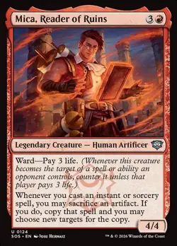 MTG Mica, Reader of Ruins [SOS] FOIL #124 - Image 1