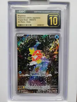 CGC PRISTINE 10 Magikarp Triplet Beat Japanese Art Rare Pokemon 080/073 - Image 2