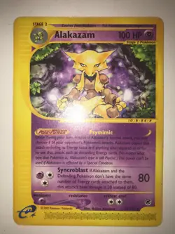 Pokemon TCG Alakazam 33/165 Expedition 2002 Non Holo Rare LP / MP - Image 1