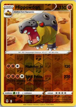 Hippowdon 085/203 UC Evolving Skies Pokemon Reverse Holo NM - Image 1