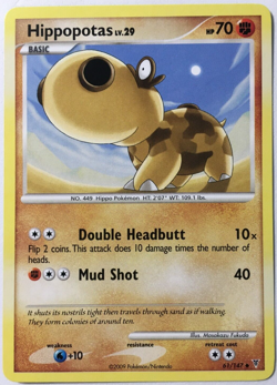 POKEMON HIPPOPOTAS LV.29 61/147 SUPREME VICTORS UNCOMMON NEAR MINT - Image 1