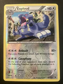 Exploud 82/124 Pokemon XY Fates Collide 2016 Reverse Holo - Image 1